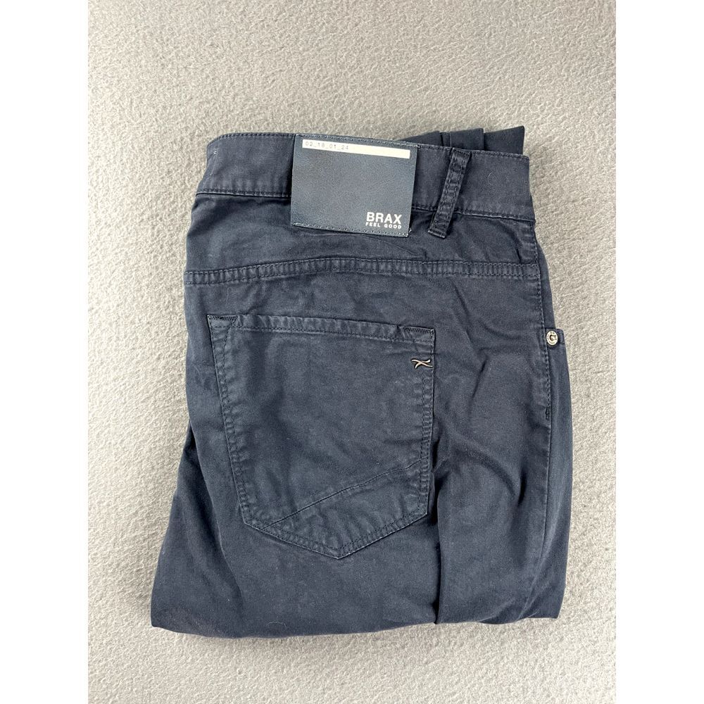 Brax Chuck Chino Pants Mens 36x31 Modern Fit Feel Good Blue Straight Leg Stretch